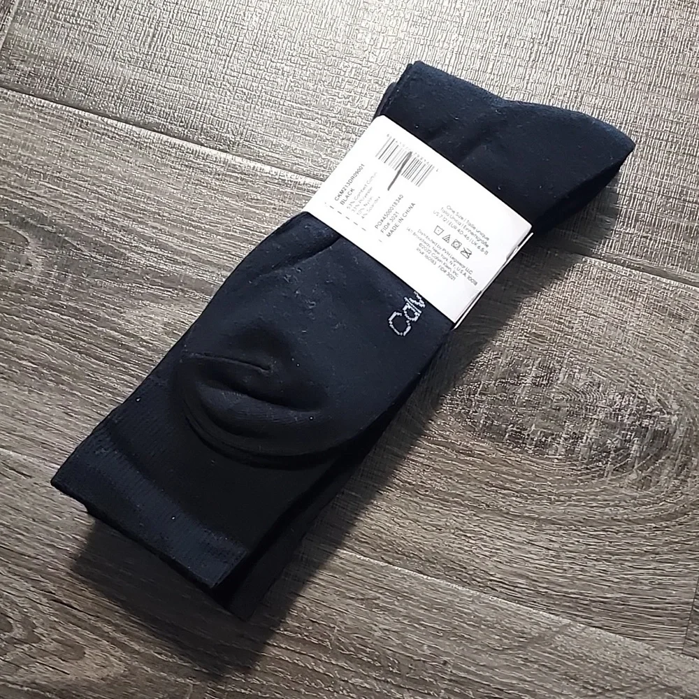 4 pair Calvin Klein flat knit, combed cotton Crew Socks